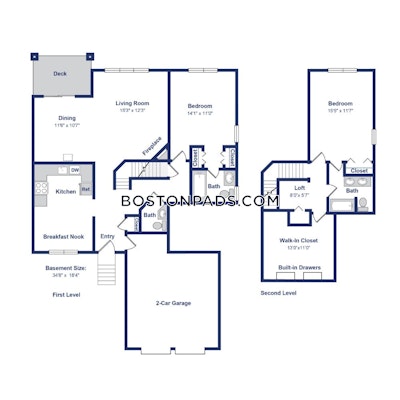 Waltham Apartment for rent 2 Bedrooms 2 Baths - $3,195